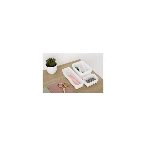 Corbeille de rangement noire pour bureau ou salle de bain XL PLAST TEAM