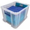 Lot de 3 Caisses de rangement Transparentes Professionnelles 36 litres FELLOWES