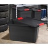 Boîte de rangement plate noire résistante 33 litres KEEEPER