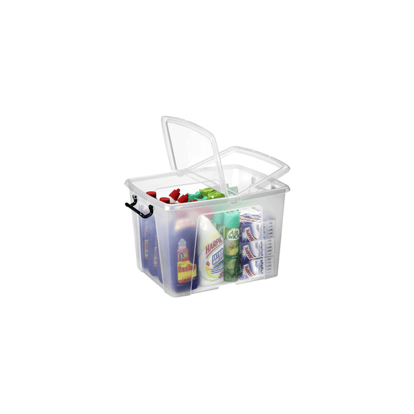 Boîte de rangement transparente avec couvercle papillon 65 litres CEP