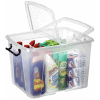Boîte de rangement transparente avec couvercle papillon 65 litres CEP