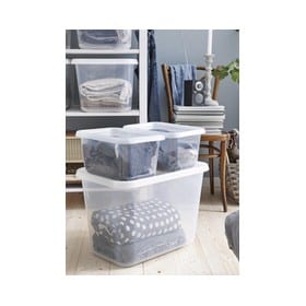 Boîte de rangement transparente empilable