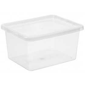 Boîte de rangement transparente avec couvercle 20 litres Plast team
