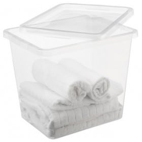 Boîte de rangement Haute transparente 31 litres Plast team