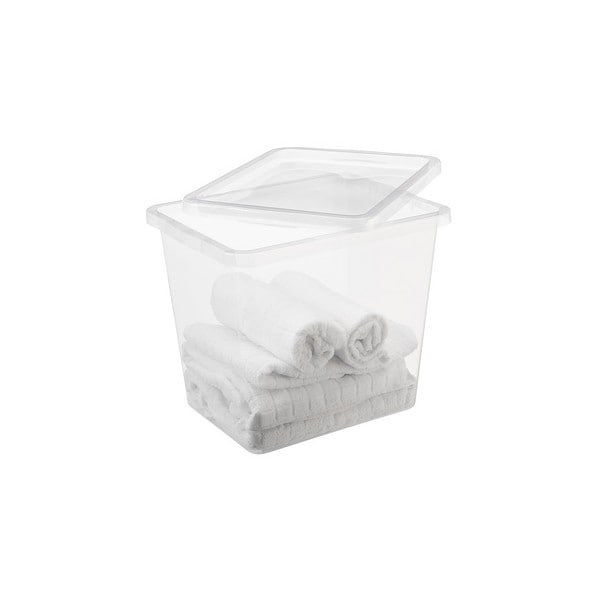 Boîte de rangement Haute transparente 31 litres Plast team
