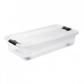 Boîte de rangement plate à roulettes 33 litres Keeeper