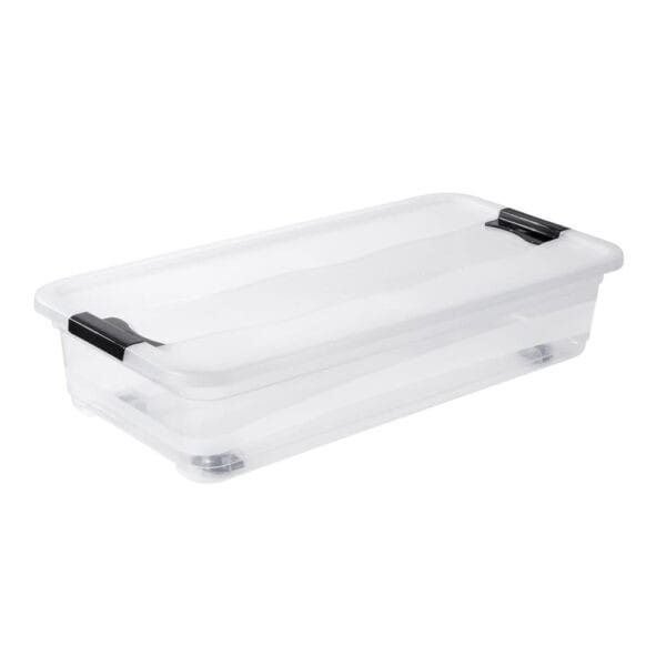 Boîte de rangement plate à roulettes 33 litres Keeeper
