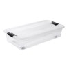 Boîte de rangement plate à roulettes 33 litres Keeeper