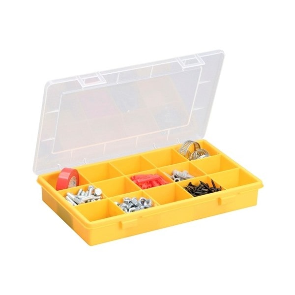 Boîte d'assortiment Jaune 15 casiers EuroPlus Basic 29/15 Allit