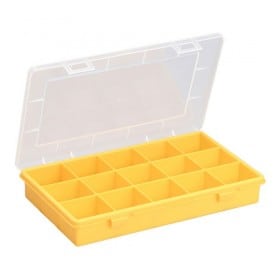 Boîte d'assortiment Jaune 15 casiers EuroPlus Basic 29/15 Allit