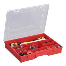 Boîte d'assortiment rouge EuroPlus Basic 37/12 12 Casiers Allit