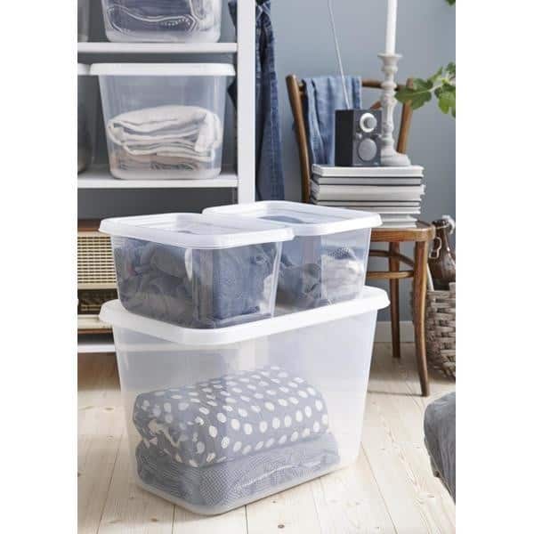 Grande Boîte de rangement transparente 60 litres Basic SMARTSTORE