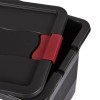 Boîte de rangement noire solide empilable 24 litres KEEEPER