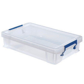 Boîte en plastique solide plate 5,5 litres empilable