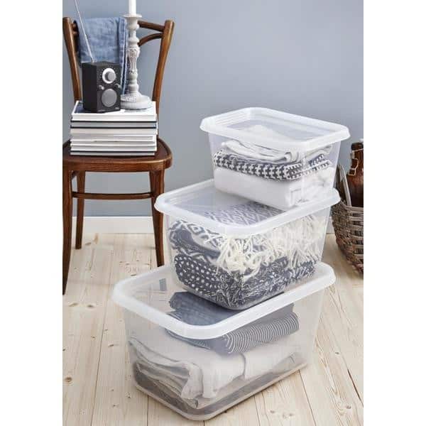 Boîte de rangement 44 litres transparente Basic SMARTSTORE