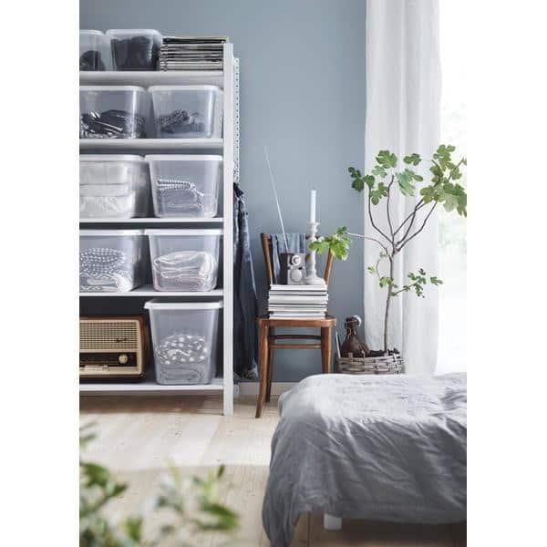 Boîte de rangement 44 litres transparente Basic SMARTSTORE