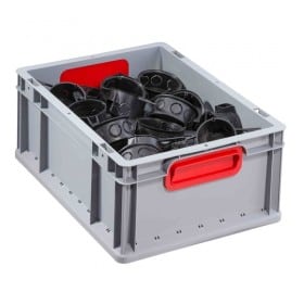 Caisse Euro ProfiPlus EuroBox 417 gris/rouge Allit
