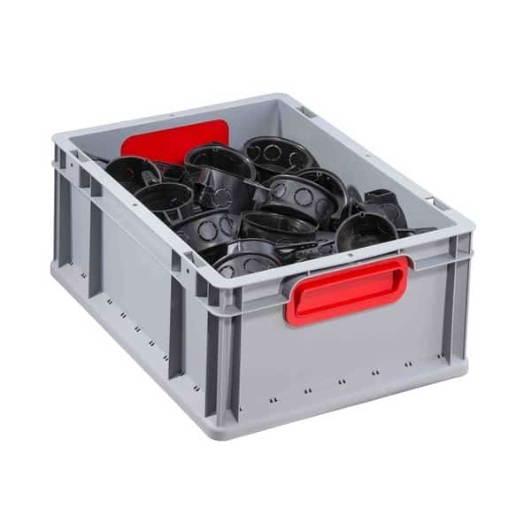 Caisse Euro ProfiPlus EuroBox 417 gris/rouge Allit