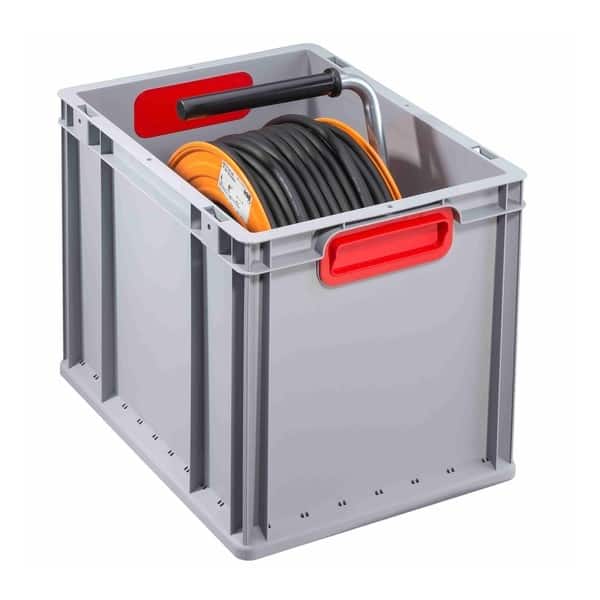 Caisse Euro Gerbable ProfiPlus EuroBox avec poignées rouge