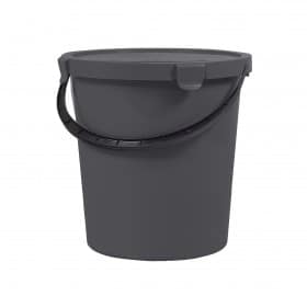 Seau pour cueillette gris avec couvercle 5 l Plast team