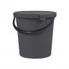 Seau pour cueillette gris avec couvercle 5 l Plast team