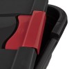 Boîte plat résistante noire avec clips rouge