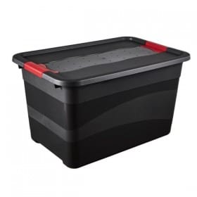 Boîte de rangement noire solide 52 litres Keeeper