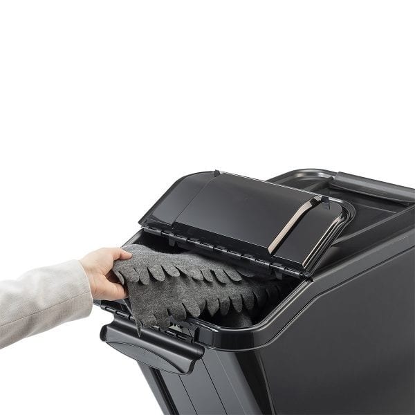 Bac de rangement en plastique recyclé avec Couvercle Incliné
