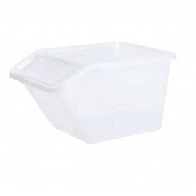 Bac de rangement Incliné 40 litres avec couvercle Plast team