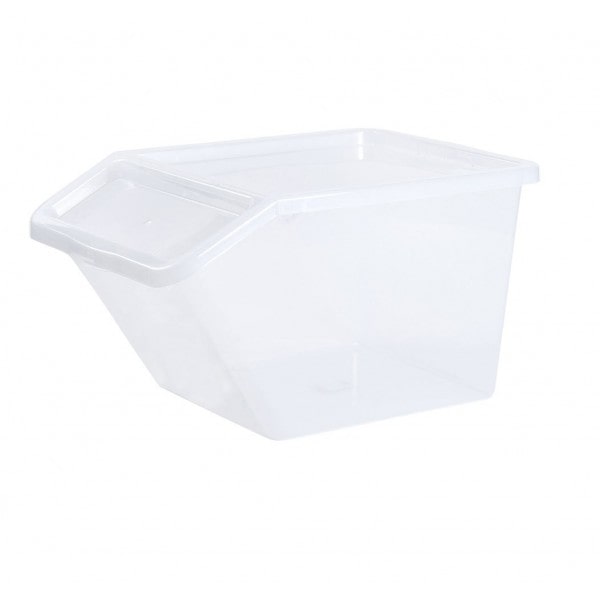 Bac de rangement Incliné 40 litres avec couvercle Plast team