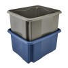 Caisse de rangement bleue en plastique recyclé 24 litres KEEEPER