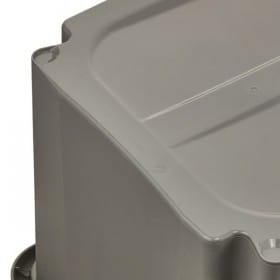 Caisse de rangement grise en plastique recyclé 30 litres Keeeper