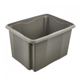 Caisse de rangement grise en plastique recyclé 30 litres Keeeper