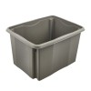 Caisse de rangement grise en plastique recyclé 30 litres Keeeper