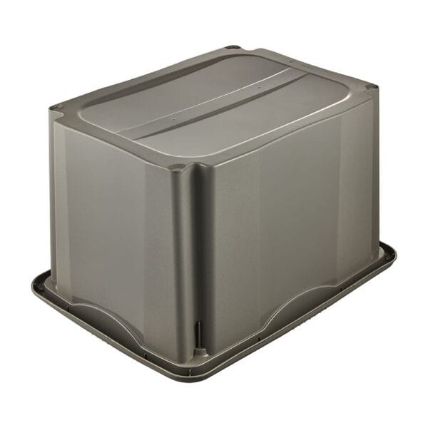 Caisse de rangement grise en plastique recyclé 30 litres KEEEPER