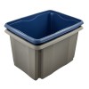 Caisse de rangement grise en plastique recyclé 30 litres KEEEPER