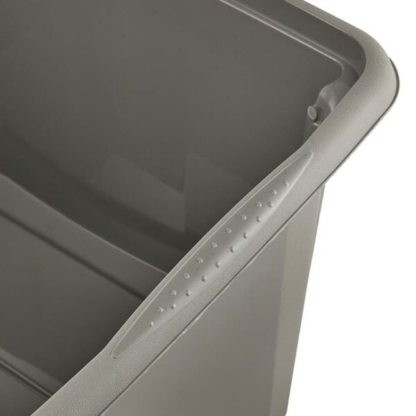 Caisse de rangement grise en plastique recyclé 30 litres KEEEPER