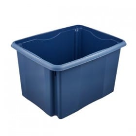 Caisse de rangement bleue en plastique recyclé 30 litres Keeeper