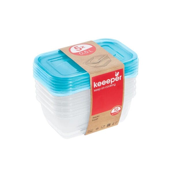Lot de 5 Boîtes de conservation congélation 500 ml Keeeper