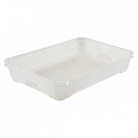 Corbeille de rangement A4 Transparente pour bureau et école Keeeper