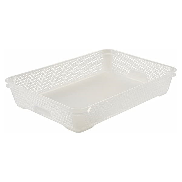 Corbeille de rangement A4 Transparente pour bureau et école Keeeper