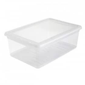 Boîte de rangement plate transparente empilable 18 litres Keeeper
