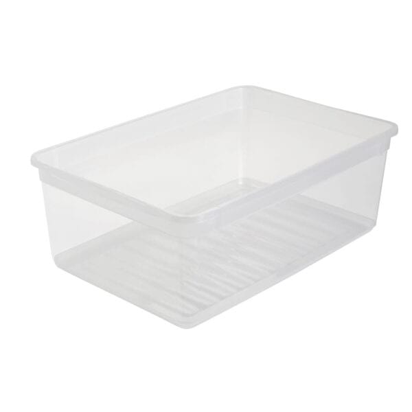Boîte de rangement plate transparente empilable 18 litres KEEEPER
