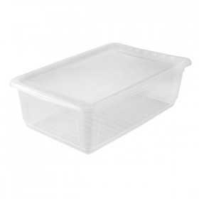 Boîte de rangement plate avec aération 30 litres pour Chaussures Vêtements Keeeper