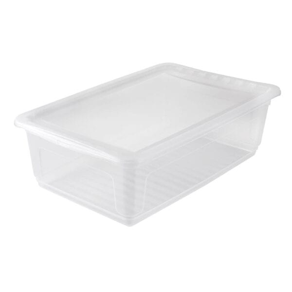 Boîte de rangement plate avec aération 30 litres pour Chaussures Vêtements Keeeper