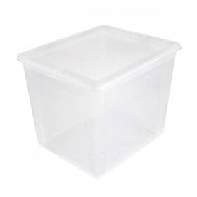 Boîte de rangement transparente avec aération pour vêtements 30 litres Keeeper