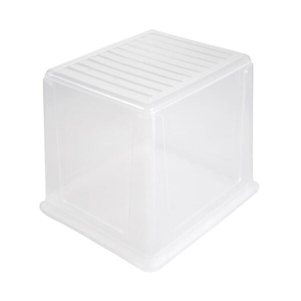 Boîte de rangement transparente avec aération pour vêtements 30 litres KEEEPER