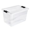 Grande malle de rangement transparente avec couvercle