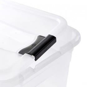 Caisse en plastique transparente avec couvercle
