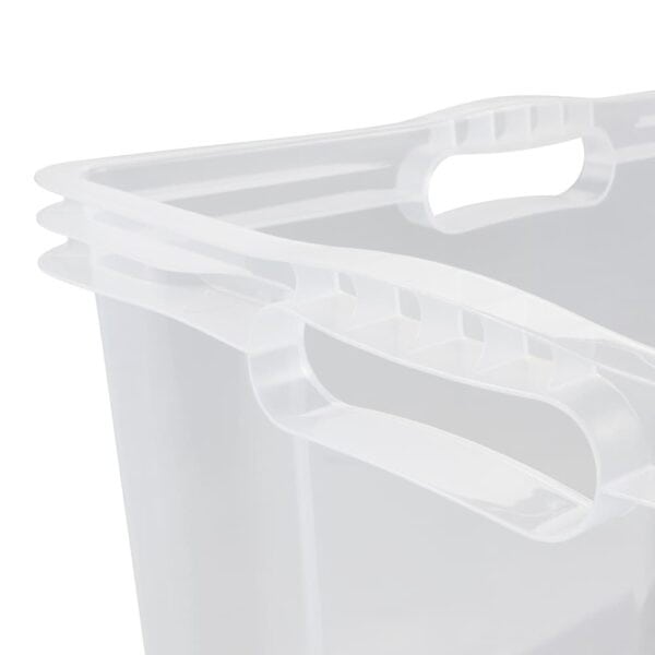 Caisse de rangement solide transparente 24 litres KEEEPER